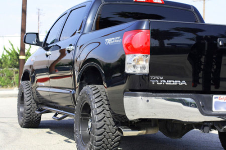 Toyo Tires and TRD exhaust with Flowmaster Super 40 mufflers